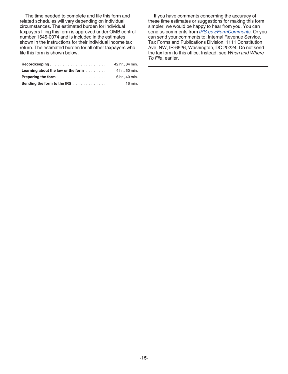 Instructions for IRS Form 3520 Annual Return to Report Transactions With Foreign Trusts and Receipt of Certain Foreign Gifts, Page 15
