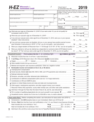 Form I-015I Schedule H-EZ Wisconsin Homestead Credit - Wisconsin