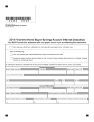 Form DR0350 First-Time Home Buyer Savings Account Interest Deduction - Colorado, Page 2