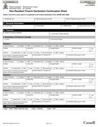 Form RCMP GRC5590E Non-resident Firearm Declaration Continuation Sheet - Canada, Page 3
