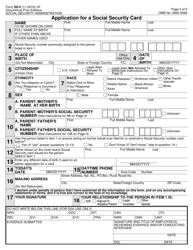 Form Ss 5 Download Fillable Pdf Or Fill Online Application For A Social Security Card Templateroller