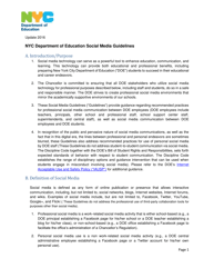 Nyc Department of Education Social Media Guidelines - New York City