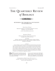 Document preview: The Quarterly Review of Biology -the University of Chicago