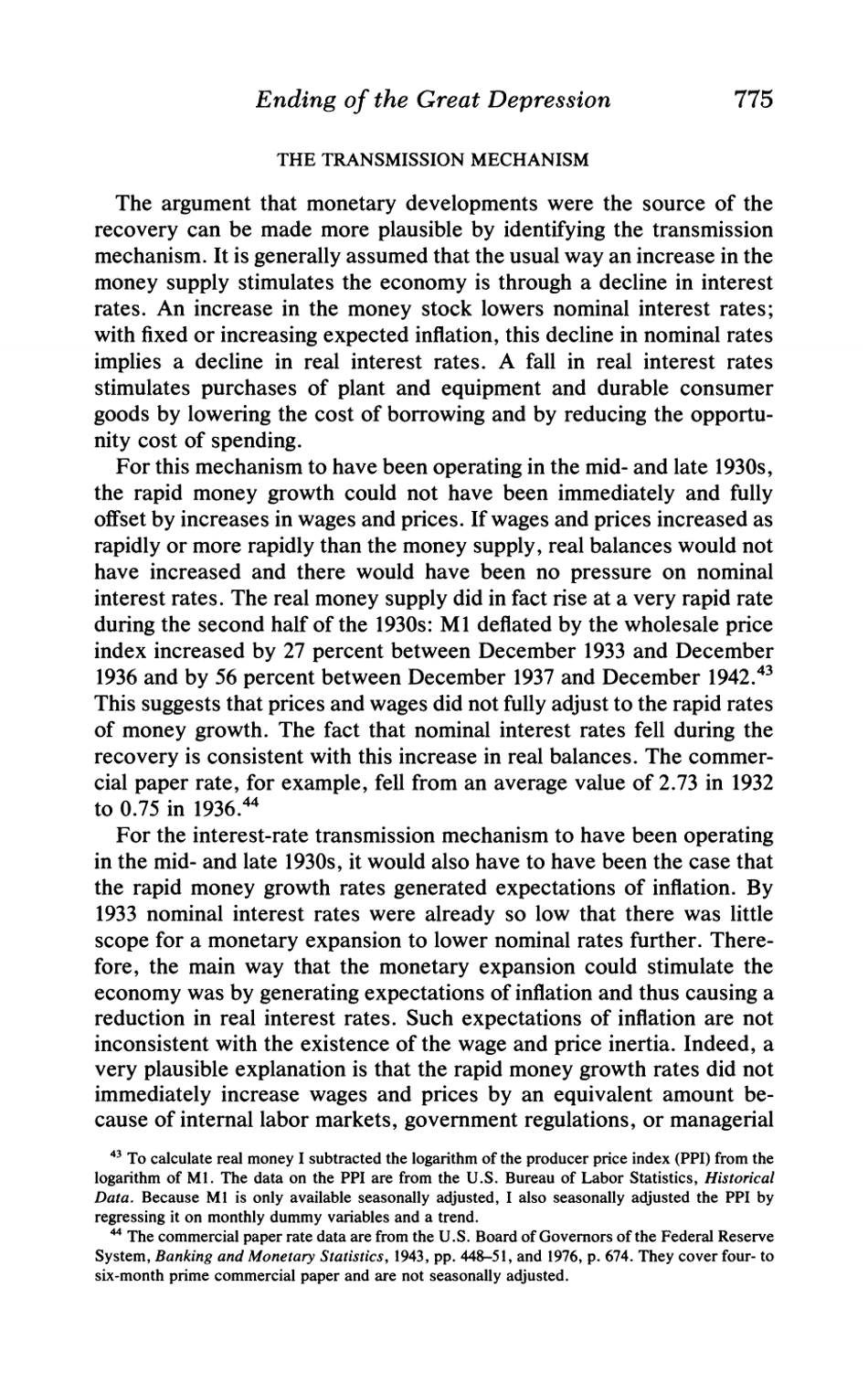 What Ended the Great Depression? - Christina D. Romer, the Journal of Economic History, Page 19