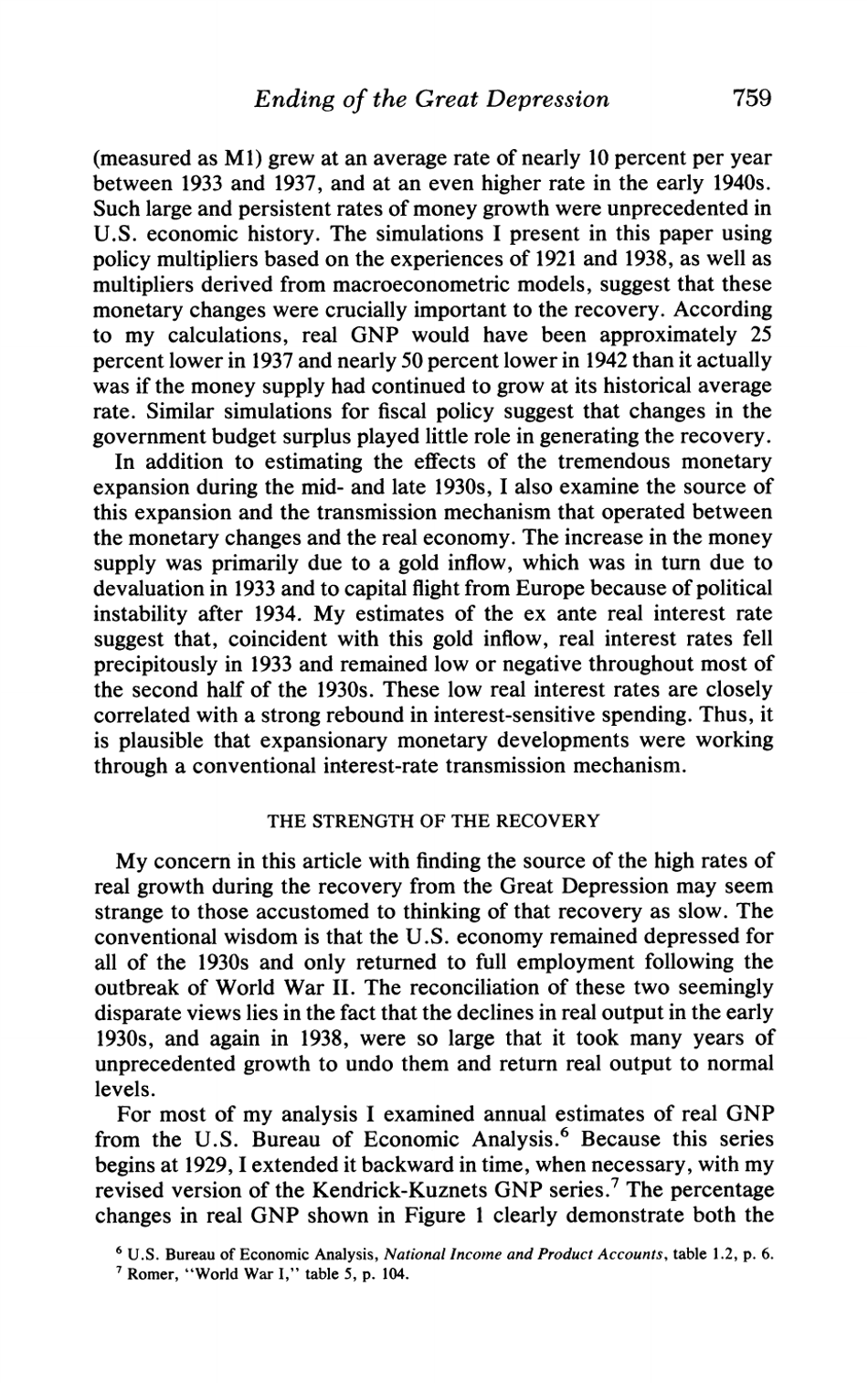 What Ended the Great Depression? - Christina D. Romer, the Journal of Economic History, Page 3