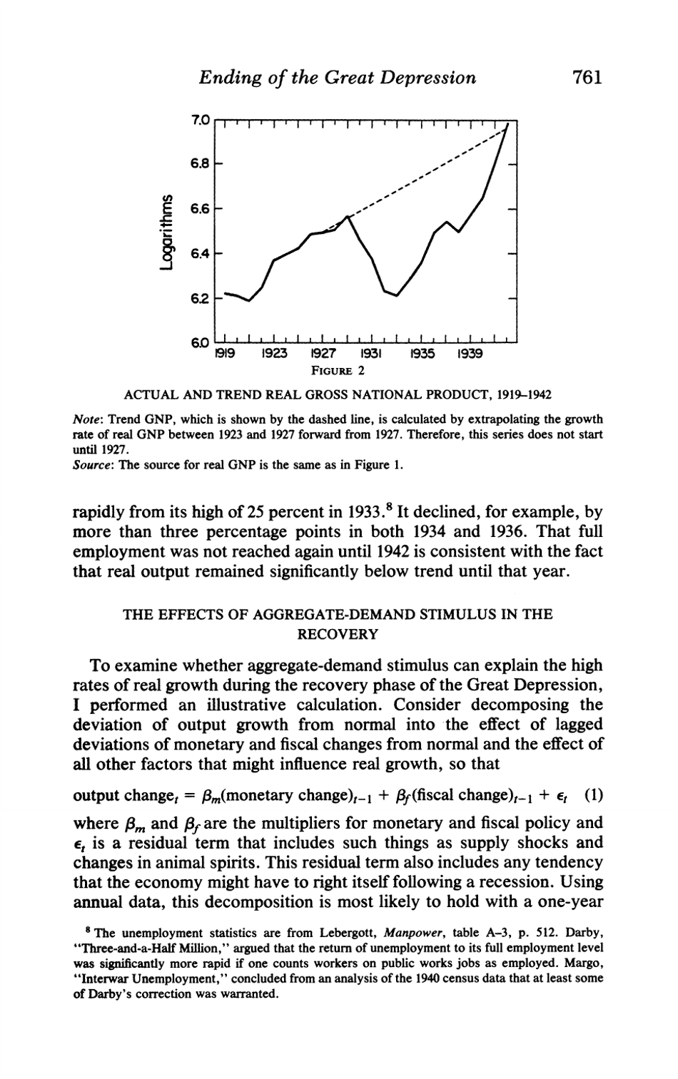 What Ended the Great Depression? - Christina D. Romer, the Journal of Economic History, Page 5