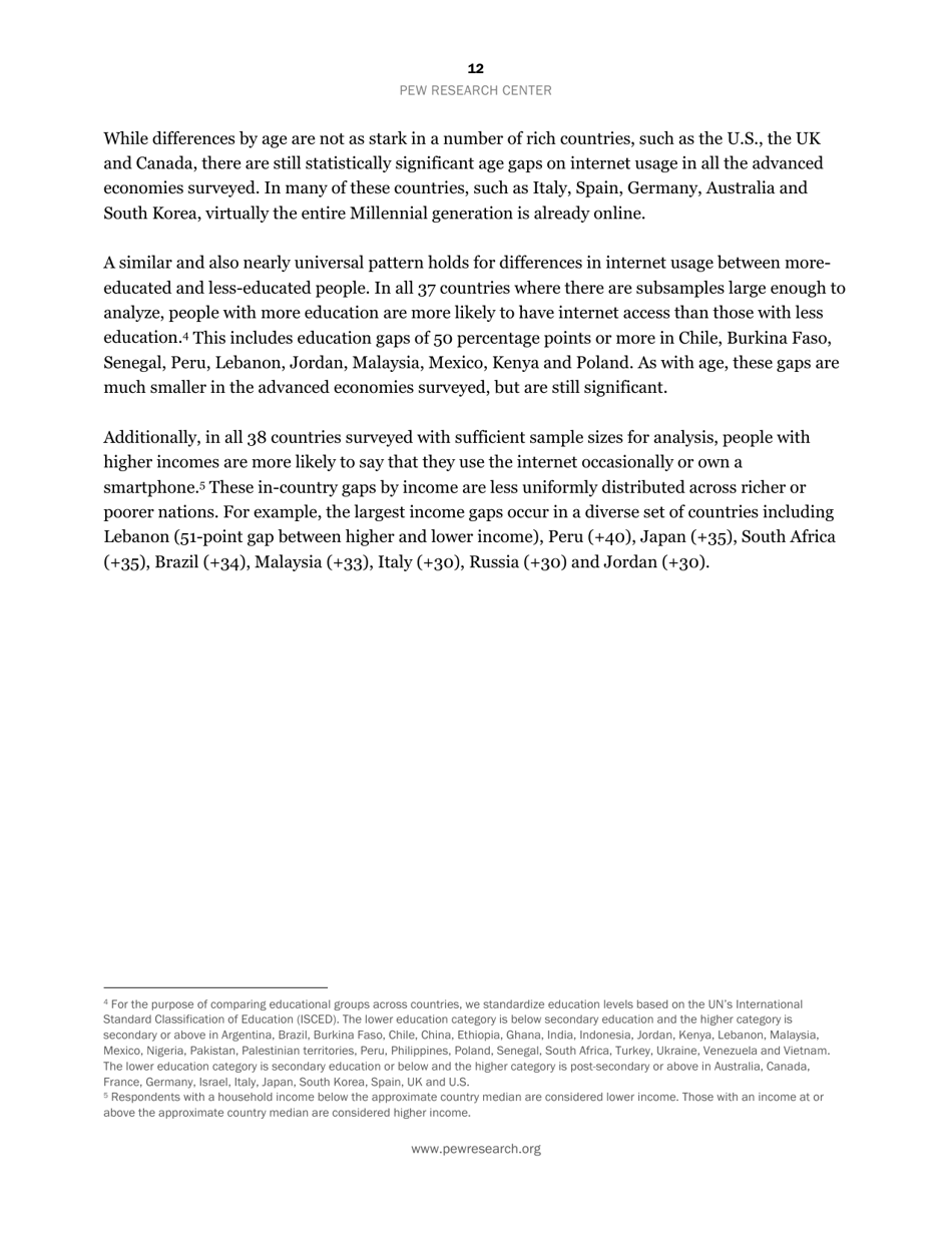 Smartphone Ownership and Internet Usage Continues to Climb in Emerging Economies but Advanced Economies Still Have Higher Rates of Technology Use - Jacob Poushter, Page 13