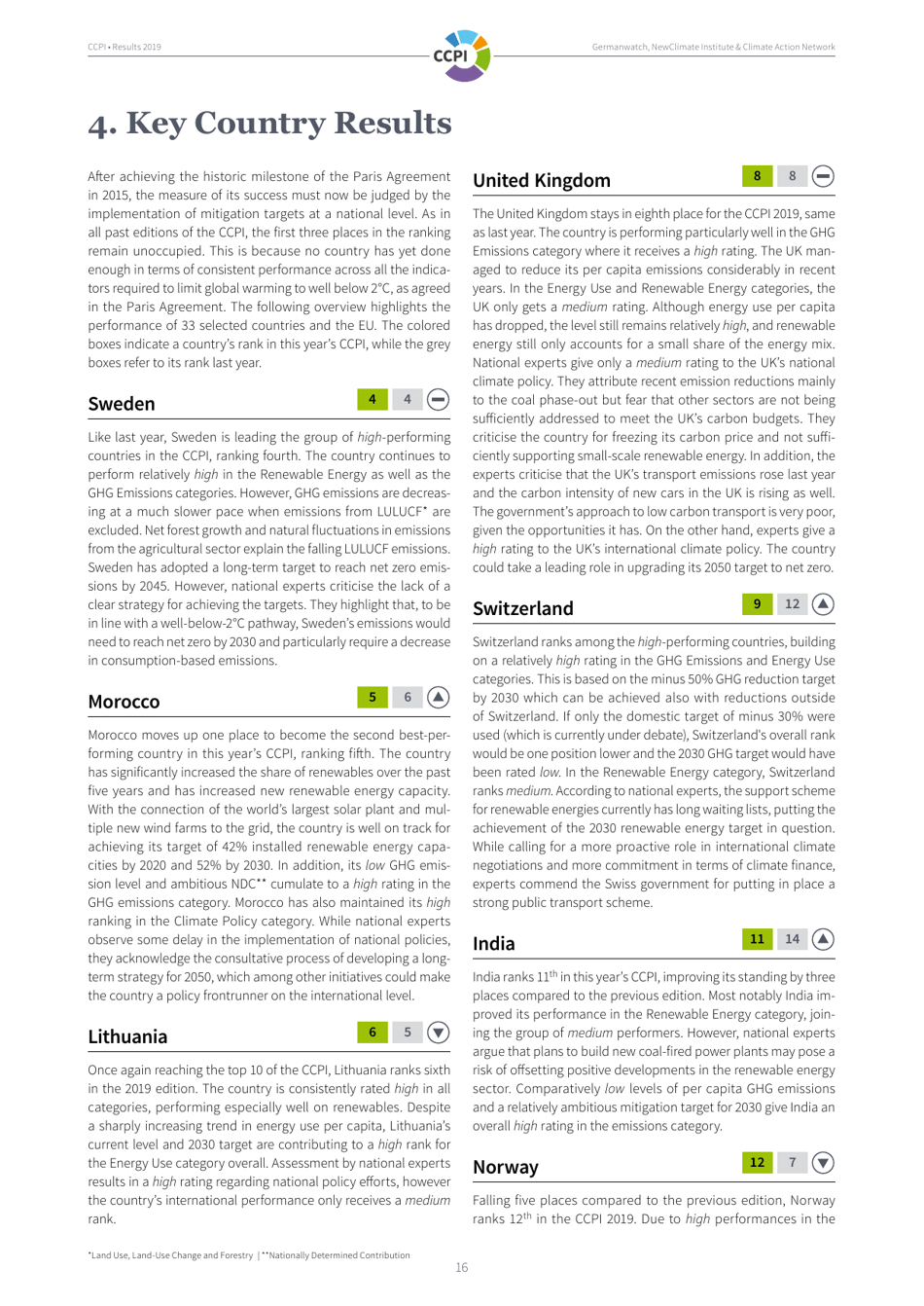 Climate Change Performance Index - Results, Page 16