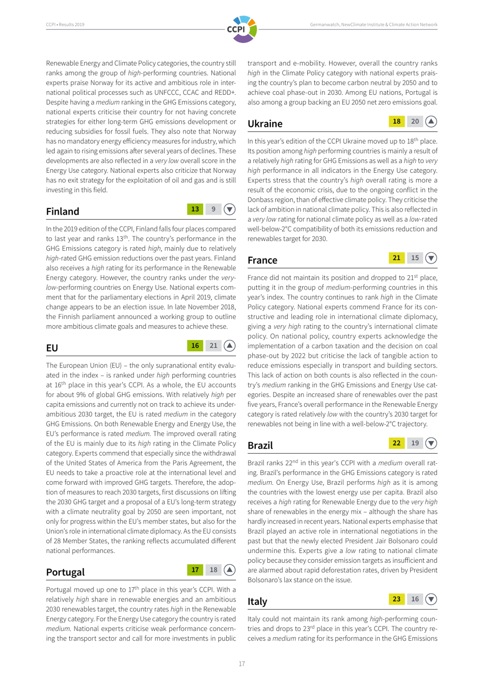 Climate Change Performance Index - Results, Page 17