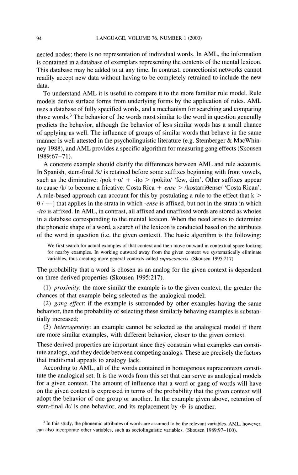 Spanish Stress Assignment Within the Analogical Modeling of Language - David Eddington, Linguistic Society of America, Page 4