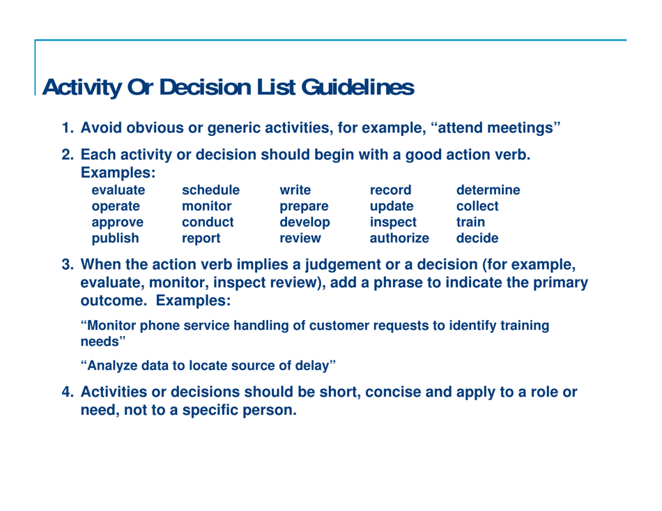 Responsibility Charting (Raci), Page 12