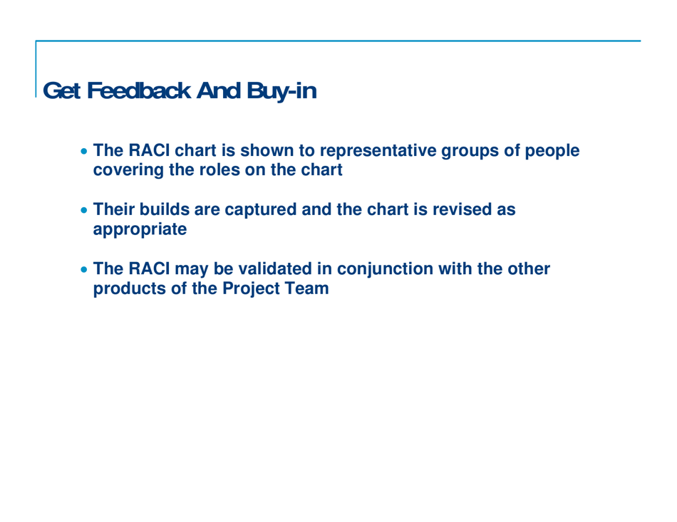 Responsibility Charting (Raci), Page 20