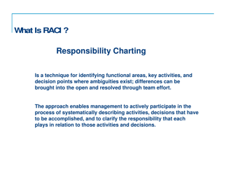 Responsibility Charting (Raci), Page 2