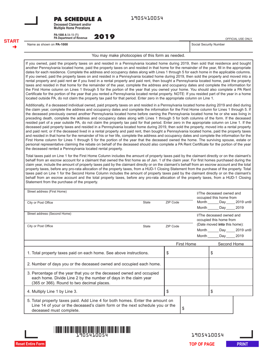 form-pa-1000-schedule-a-download-fillable-pdf-or-fill-online-deceased