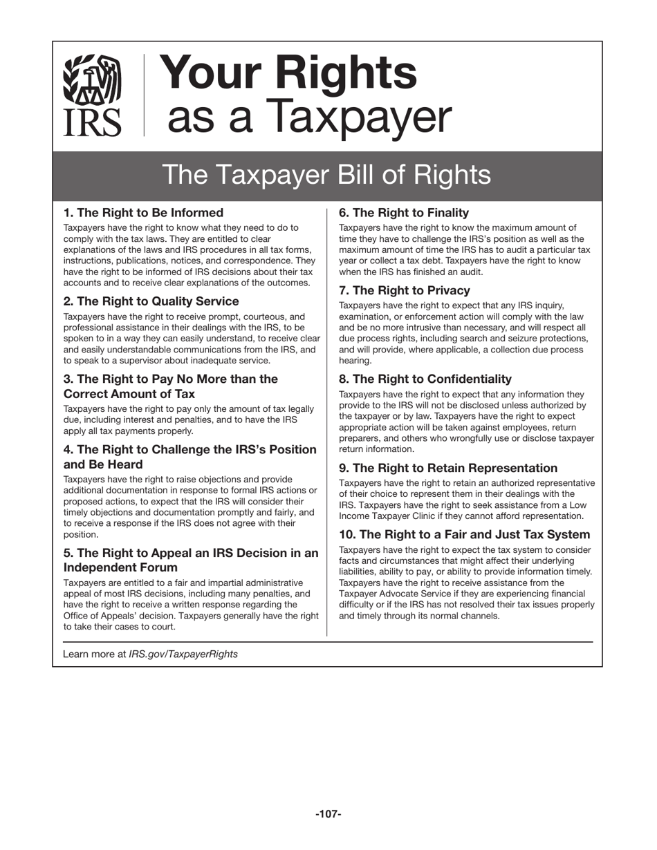 Instructions for IRS Form 1040, 1040-SR, Page 107