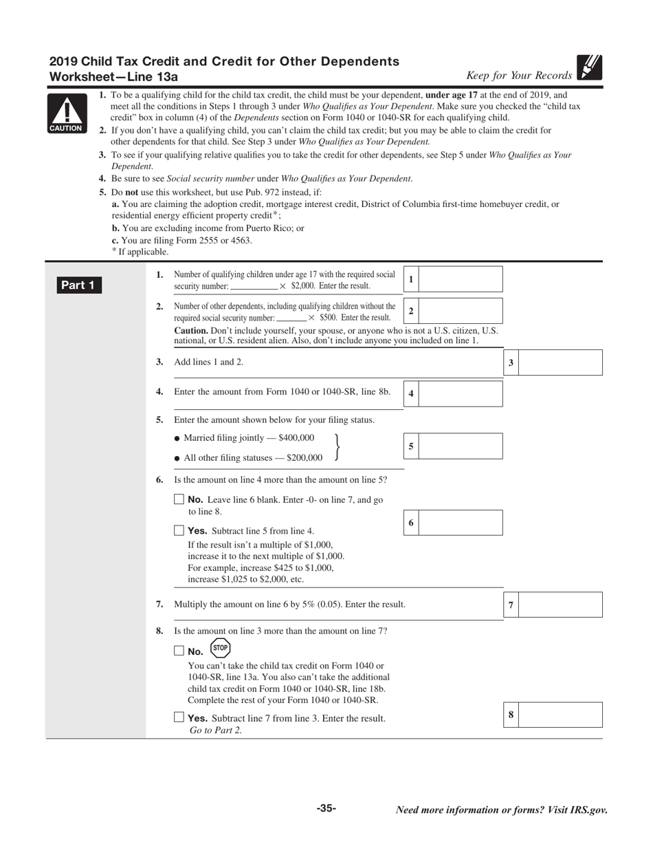 Instructions for IRS Form 1040, 1040-SR, Page 35
