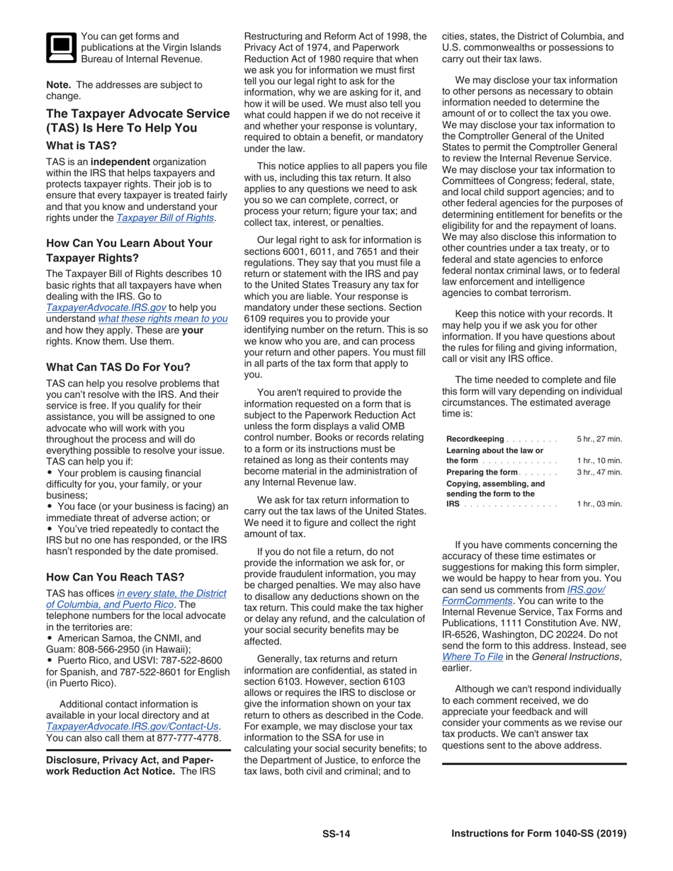Instructions for IRS Form 1040-SS U.S. Self-employment Tax Return (Including the Additional Child Tax Credit for Bona Fide Residents of Puerto Rico), Page 14