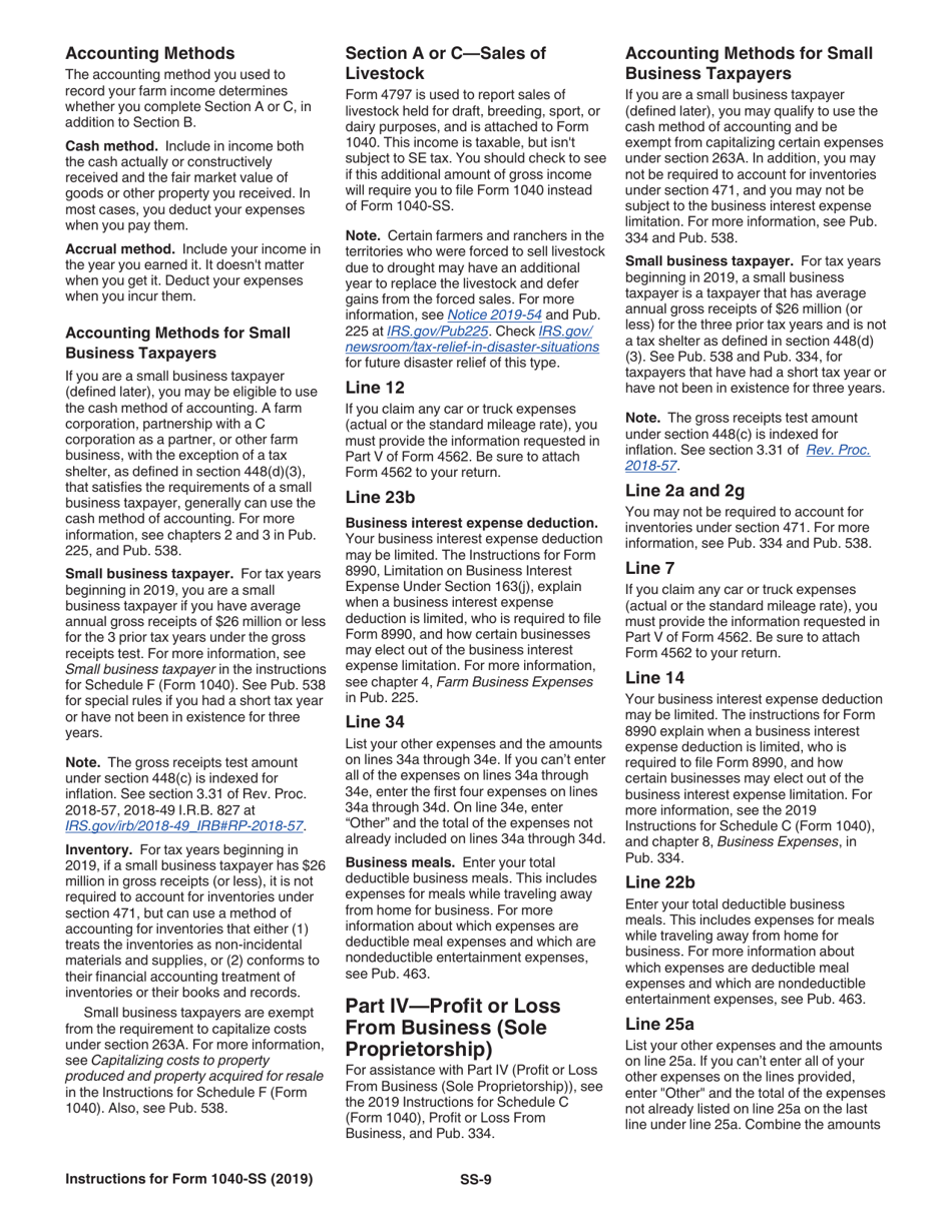 Instructions for IRS Form 1040-SS U.S. Self-employment Tax Return (Including the Additional Child Tax Credit for Bona Fide Residents of Puerto Rico), Page 9