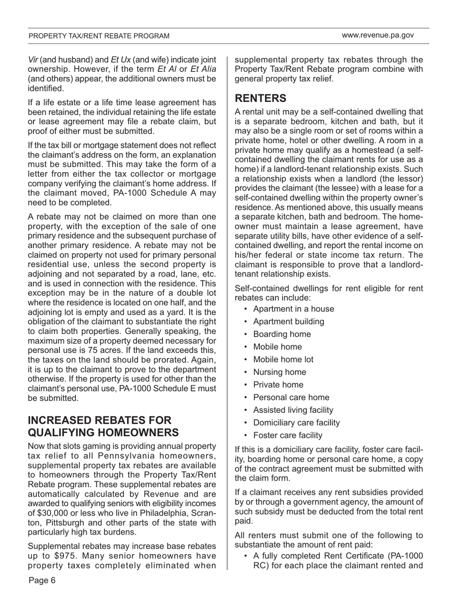 Form DFO-03 (EX) Property Tax / Rent Rebate Preparation Guide - Pennsylvania, Page 10