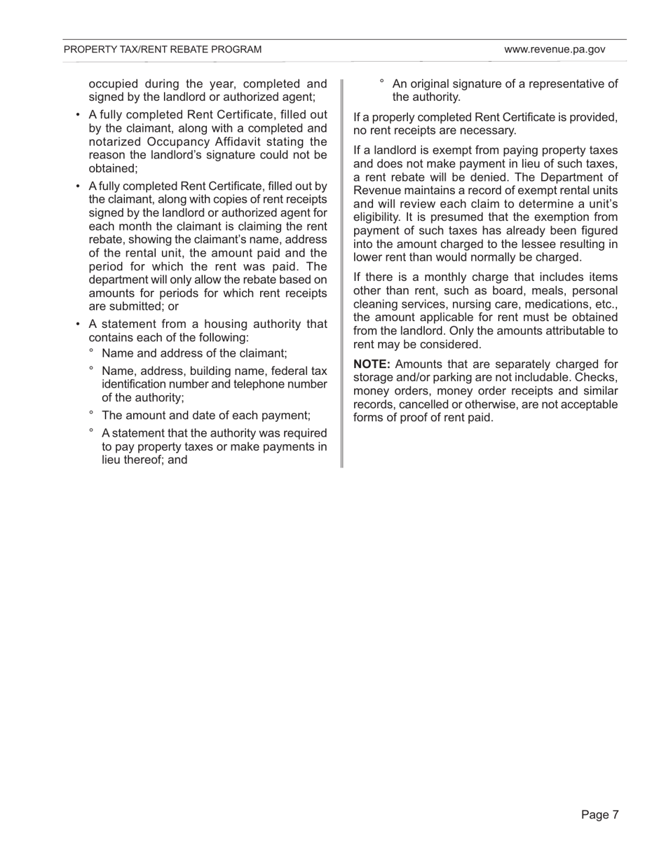 Form DFO-03 (EX) Property Tax / Rent Rebate Preparation Guide - Pennsylvania, Page 11