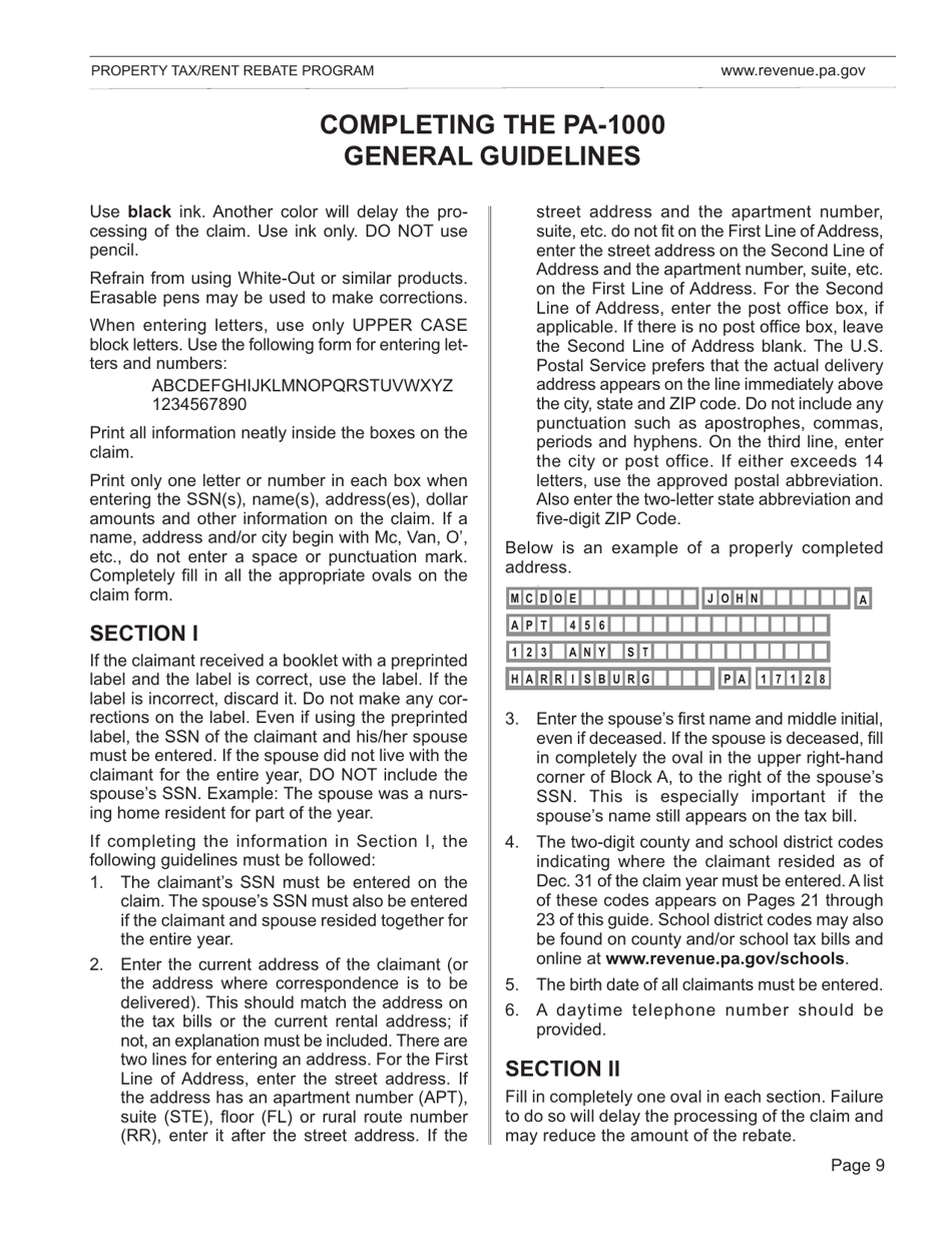 Form DFO-03 (EX) Property Tax / Rent Rebate Preparation Guide - Pennsylvania, Page 13