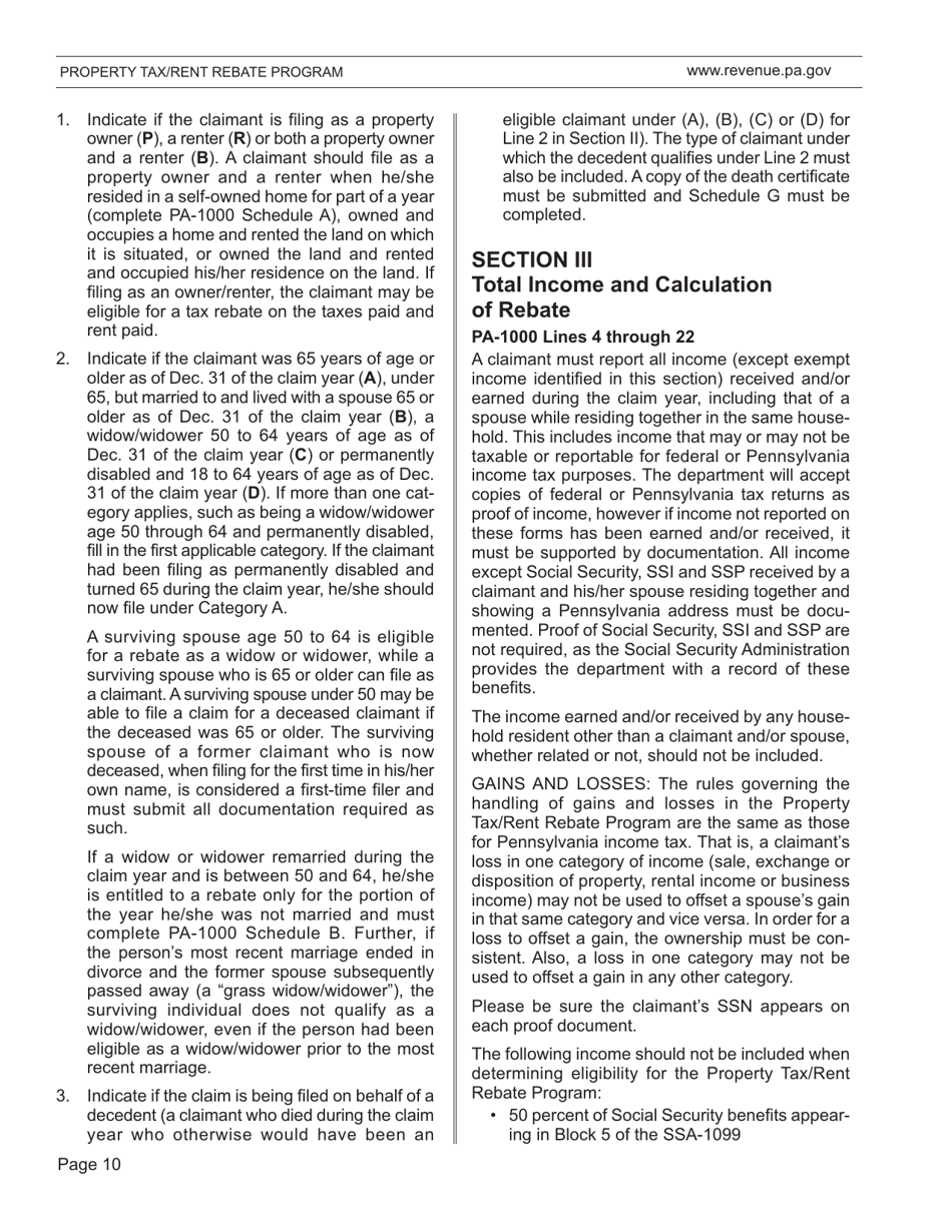 Form DFO-03 (EX) Property Tax / Rent Rebate Preparation Guide - Pennsylvania, Page 14