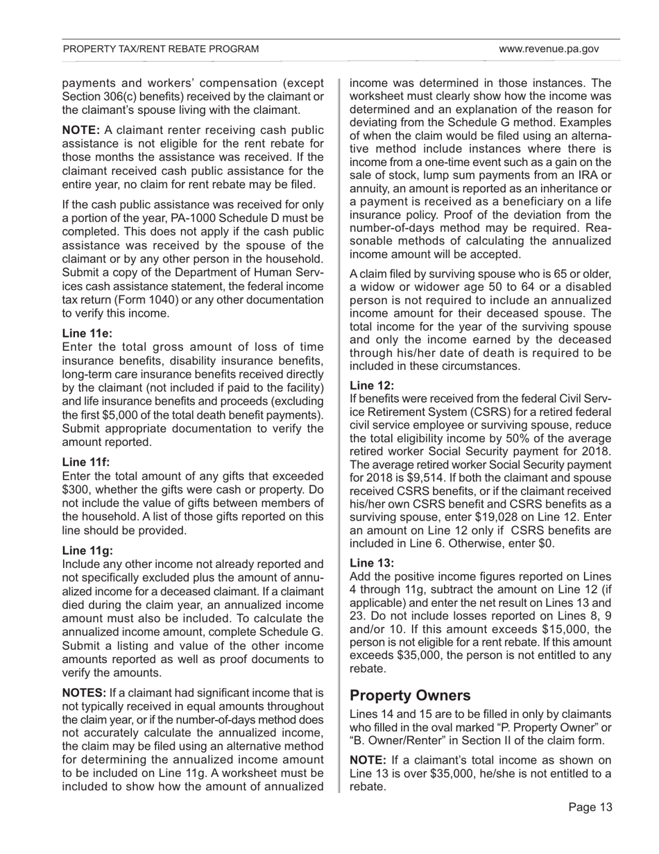 Form DFO-03 (EX) Property Tax / Rent Rebate Preparation Guide - Pennsylvania, Page 17