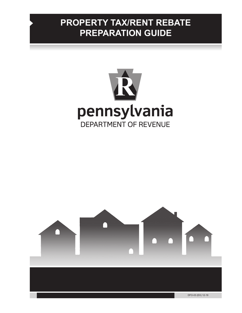 Form DFO-03 (EX) Property Tax / Rent Rebate Preparation Guide - Pennsylvania, Page 1