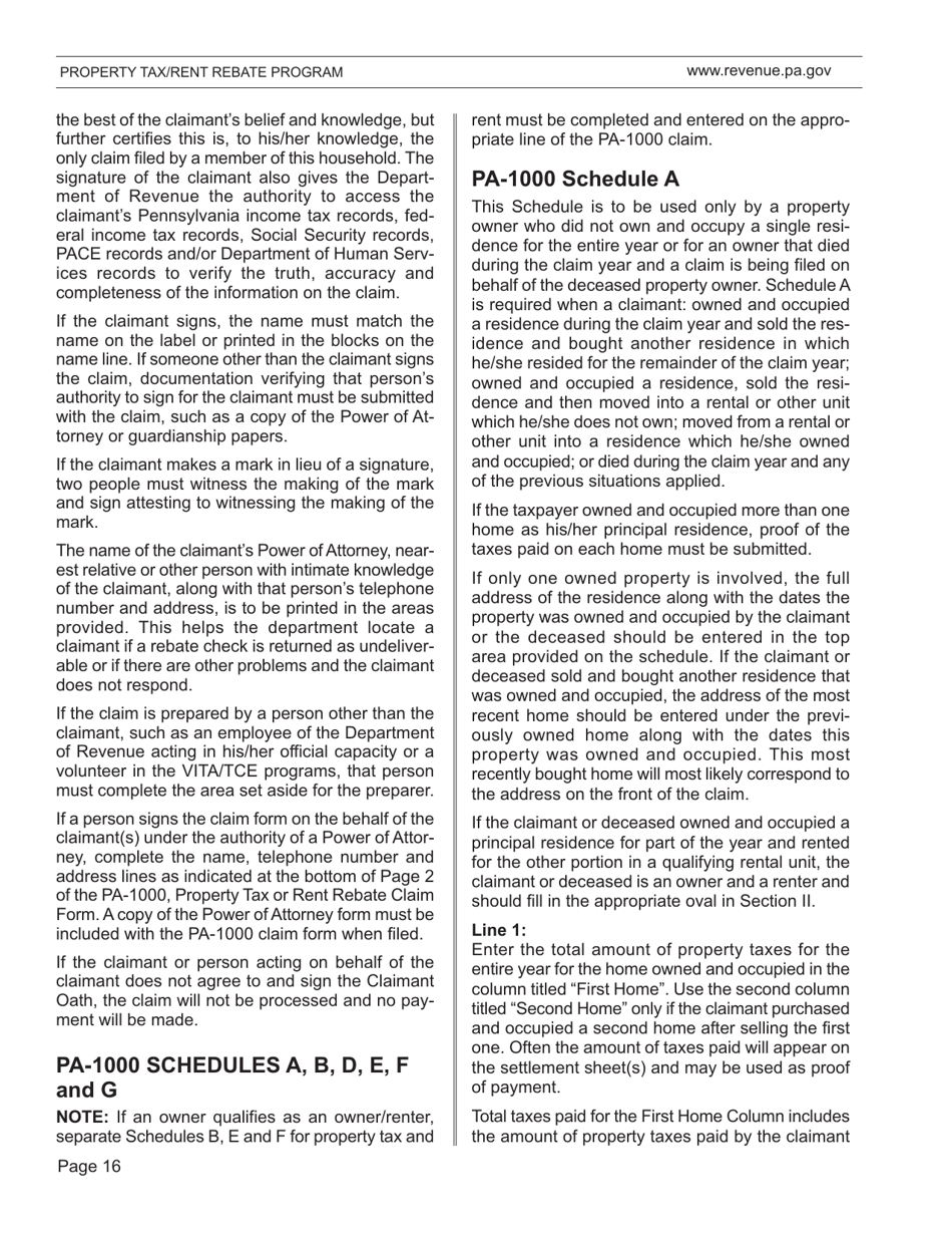 Form DFO-03 (EX) Property Tax / Rent Rebate Preparation Guide - Pennsylvania, Page 20