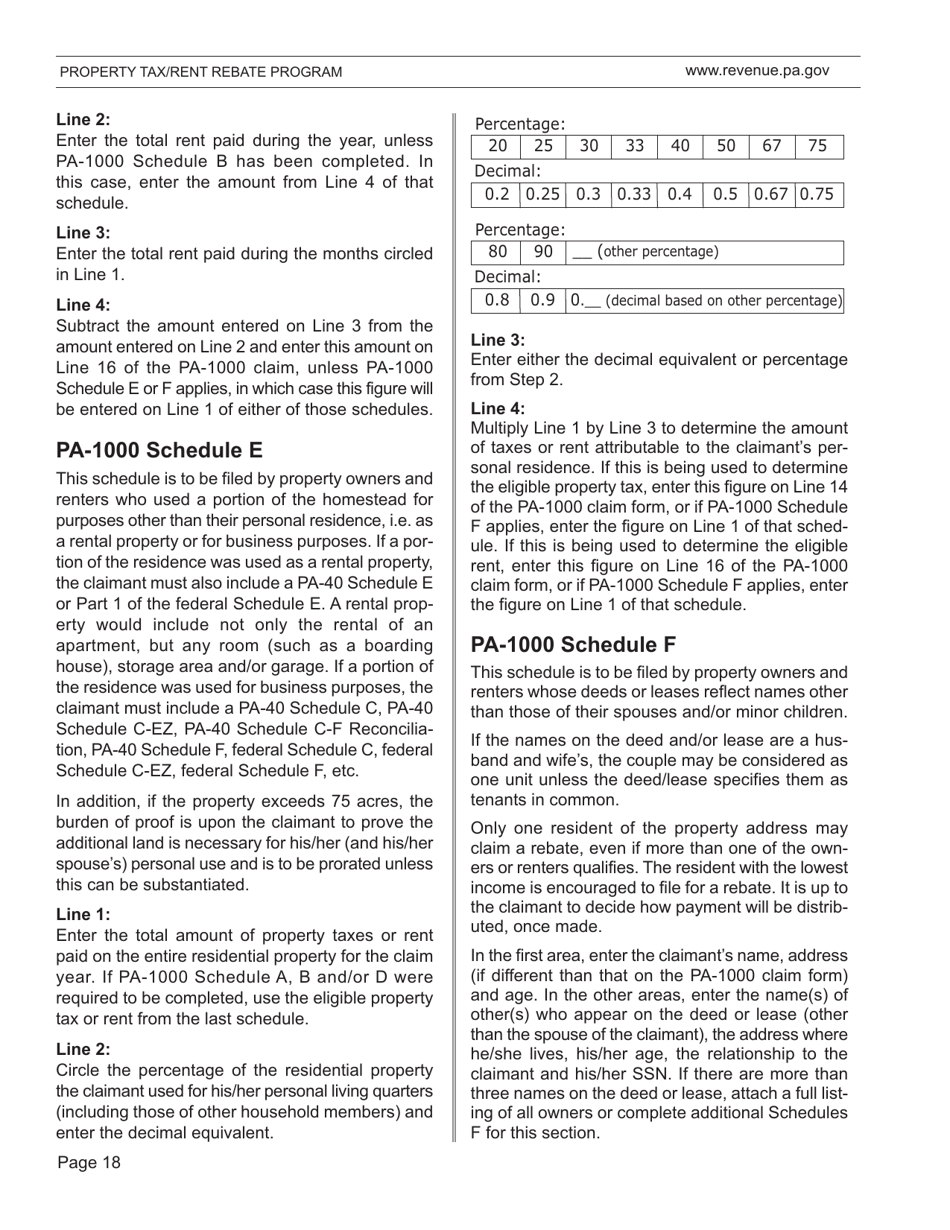 Form DFO-03 (EX) Property Tax / Rent Rebate Preparation Guide - Pennsylvania, Page 22