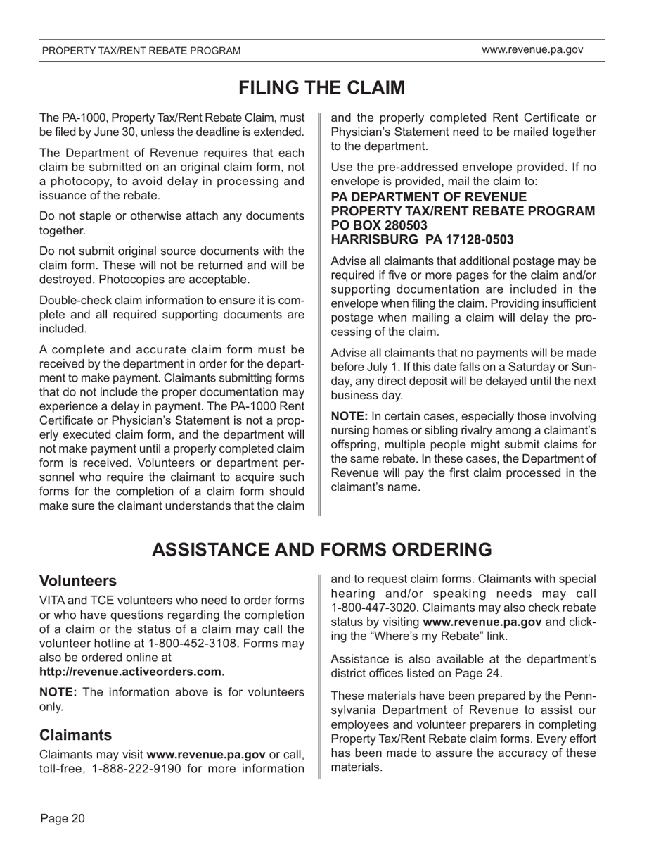 Form DFO-03 (EX) Property Tax / Rent Rebate Preparation Guide - Pennsylvania, Page 24