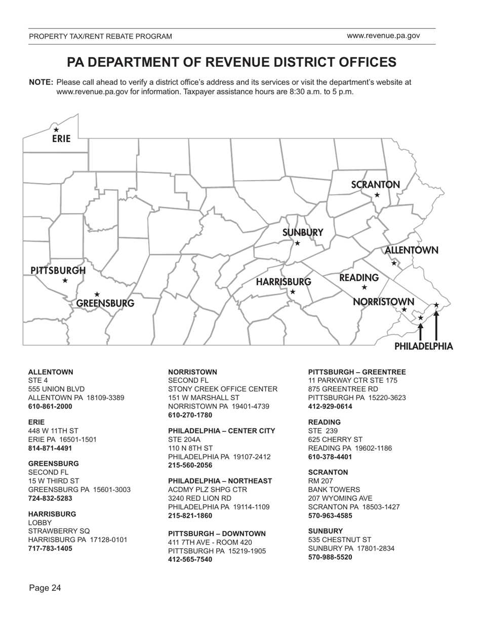 Form DFO-03 (EX) Property Tax / Rent Rebate Preparation Guide - Pennsylvania, Page 28