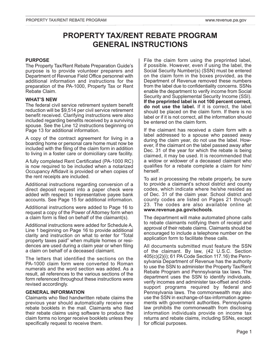 Form DFO-03 (EX) Property Tax / Rent Rebate Preparation Guide - Pennsylvania, Page 5