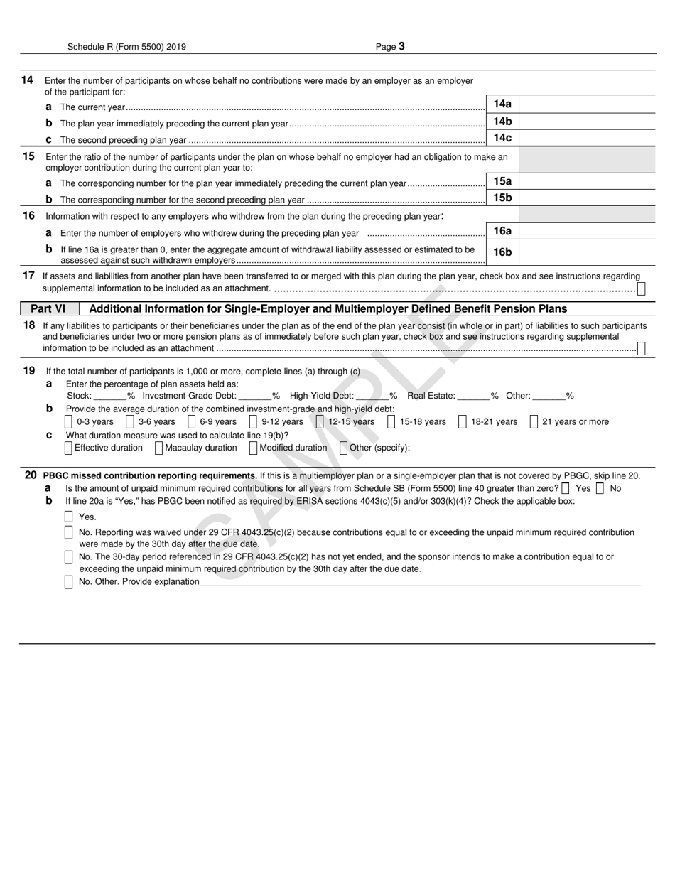 IRS Form 5500 Schedule R Download Fillable PDF or Fill Online