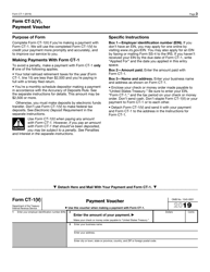 Document preview: IRS Form CT-1(V) Payment Voucher, 2019