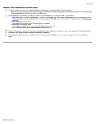 Form IMM5484 Document Checklist for a Temporary Resident Visa - Canada, Page 2