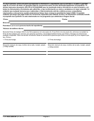 Formulario SSA-3288-SP Consentimiento Para Divulgar Informacion (Spanish), Page 4