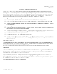 AC Form 8050-1 Certificate of Repossession of Encumbered Aircraft, Page 2