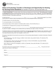 Form IOCI13-540 Notice of Involuntary Transfer or Discharge and Opportunity for Hearing for Nursing Home Residents - Illinois, Page 2