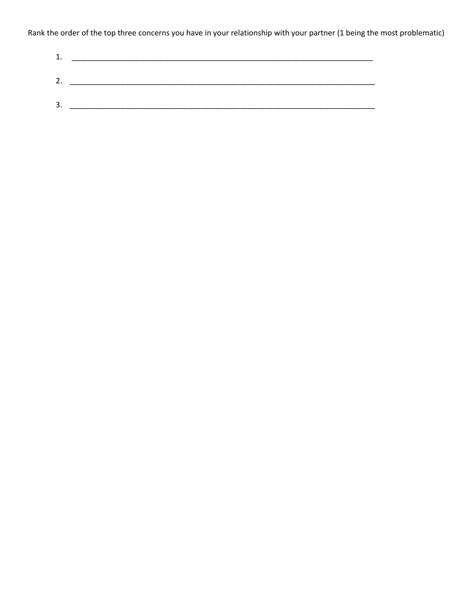 Couples Counseling Initial Intake Form - Different Points, Page 3