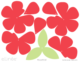 Document preview: Paper Rose Template
