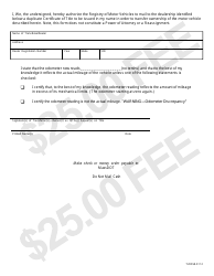 Application for Duplicate Certificate of Title - Massachusetts, Page 2