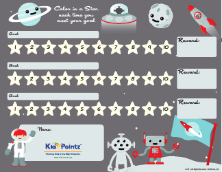 Document preview: Star Goal Chart Template - Kidpointz