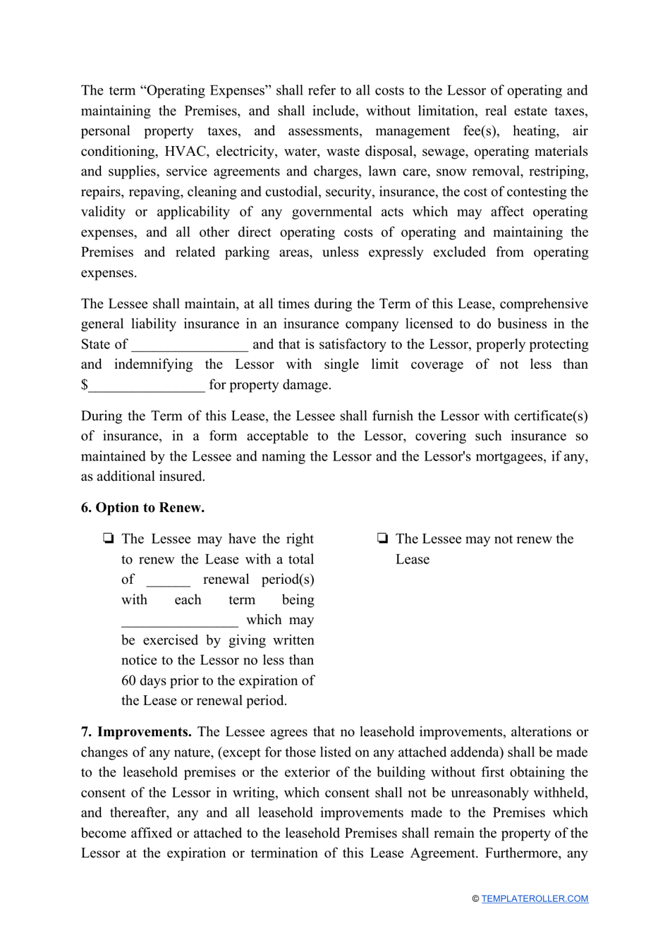 Commercial Lease Agreement Template - Illinois, Page 4