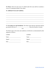 new mexico commercial lease agreement template download