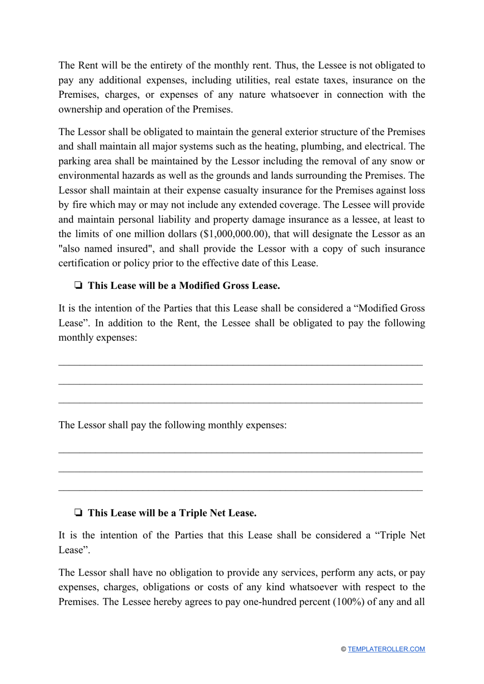 Commercial Lease Agreement Template - South Dakota, Page 3