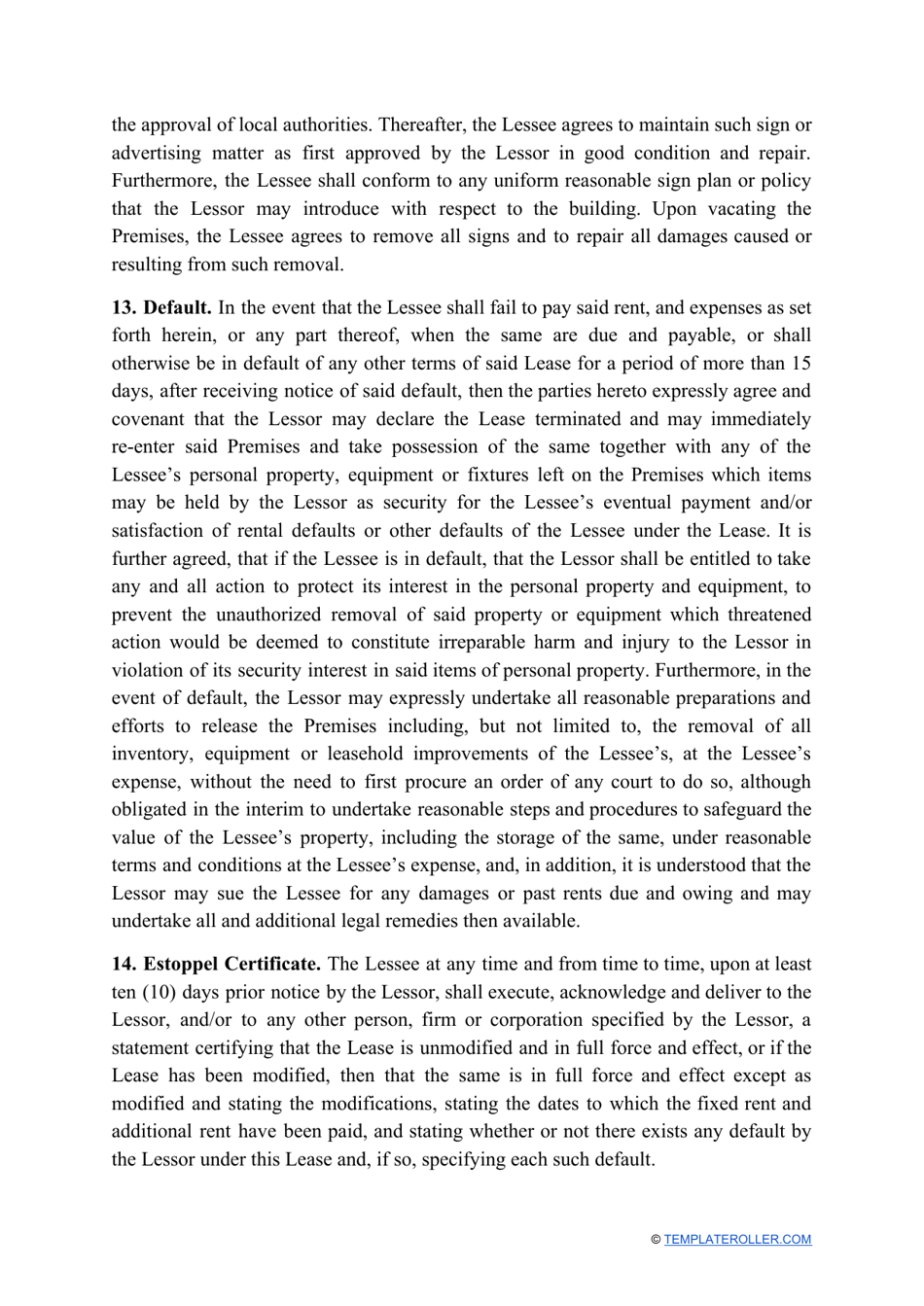 Commercial Lease Agreement Template - New York, Page 7