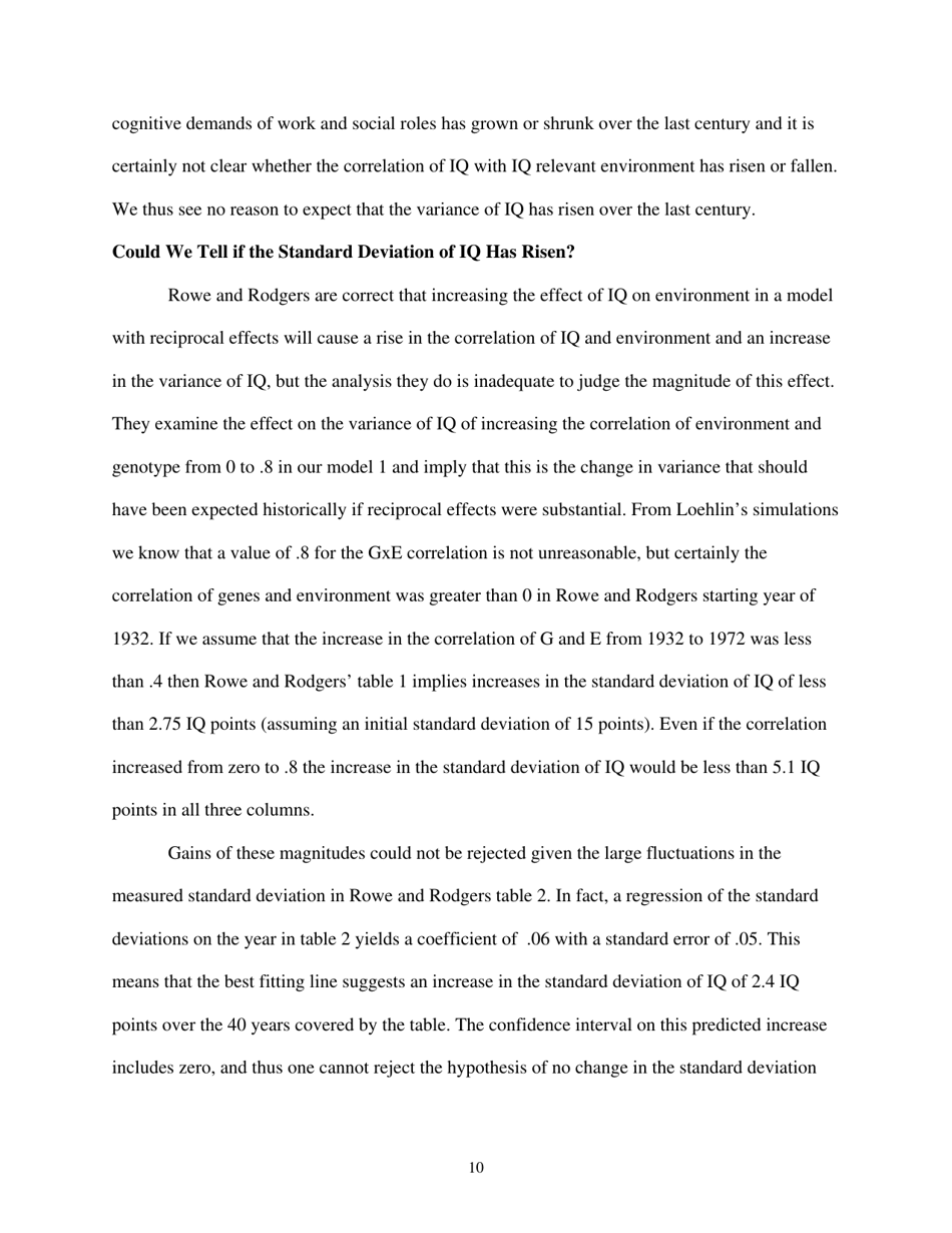 The Iq Paradox: Still Resolved - William T. Dickens, the Brookings Institution, Page 10