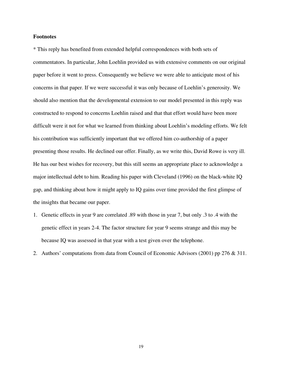 The Iq Paradox: Still Resolved - William T. Dickens, the Brookings Institution, Page 19