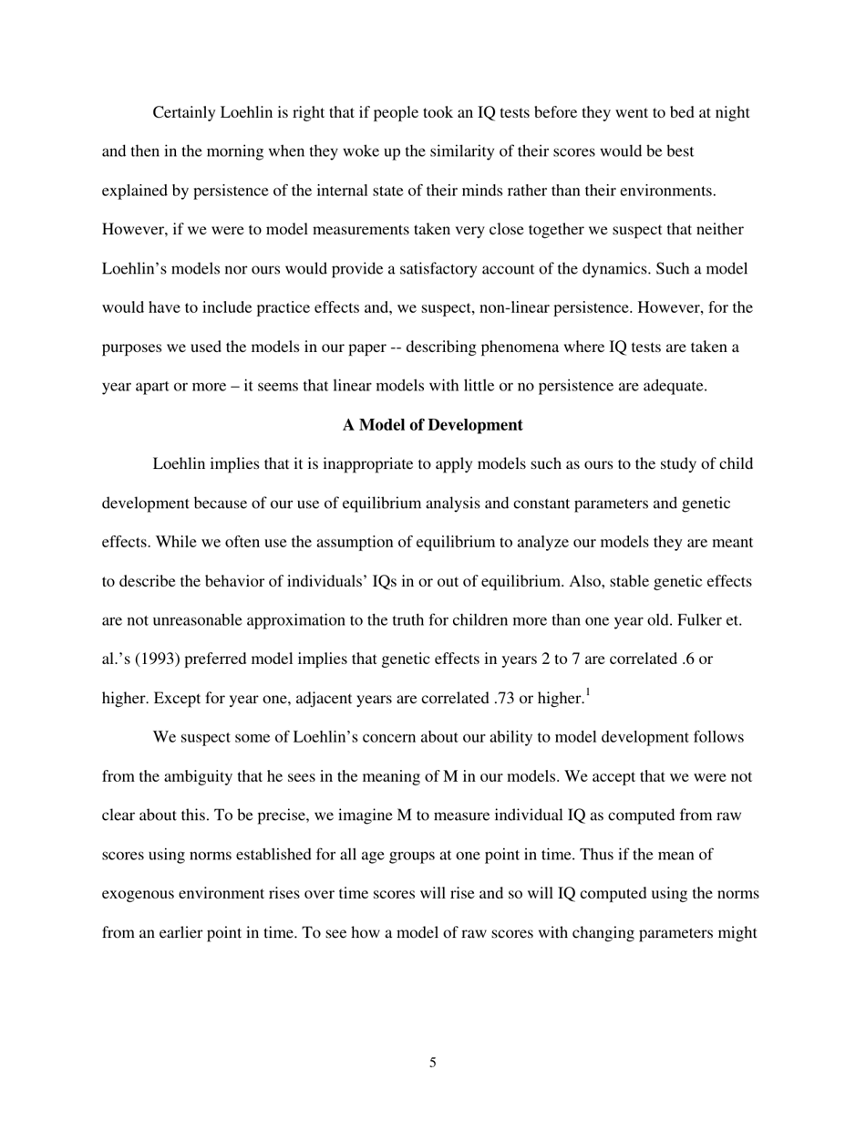The Iq Paradox: Still Resolved - William T. Dickens, the Brookings Institution, Page 5